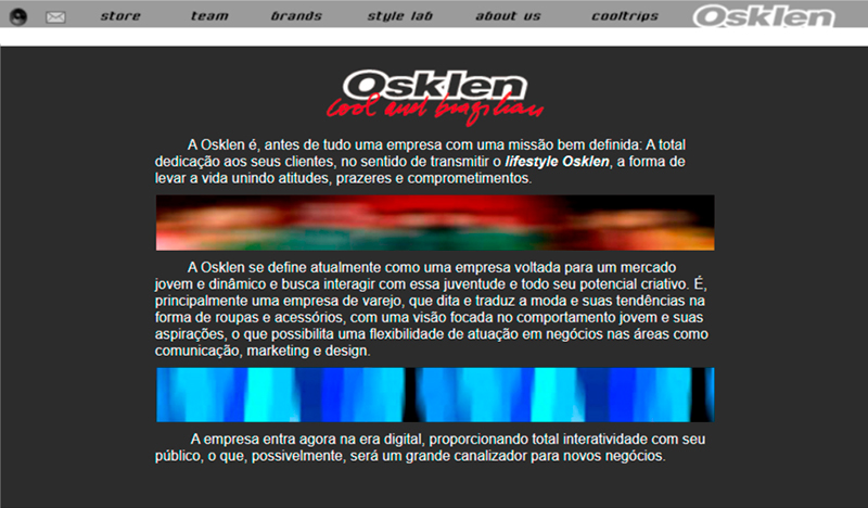 Website Osklen - 2001